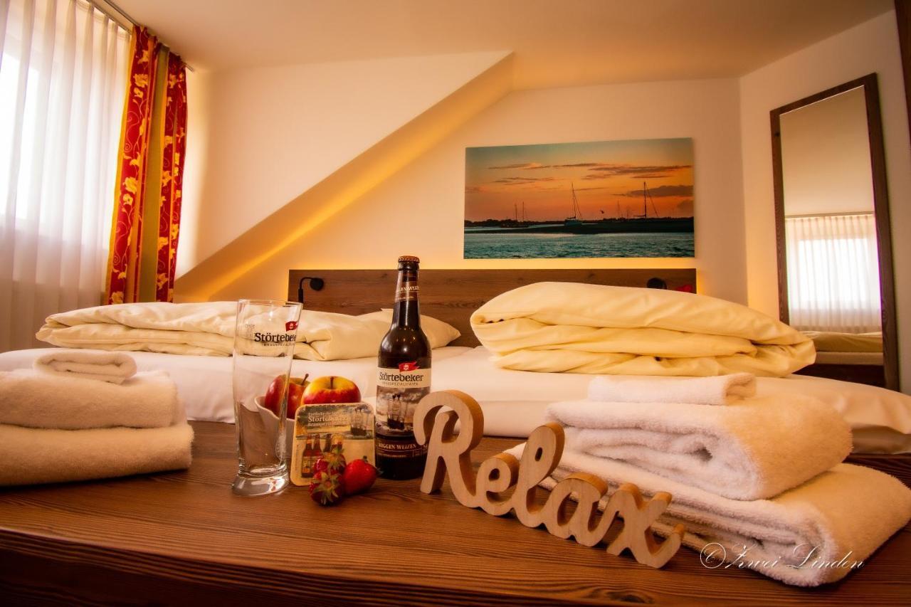 Hotel Zwei Linden - Links Der Elbe - Niedersachsen Balje Dış mekan fotoğraf