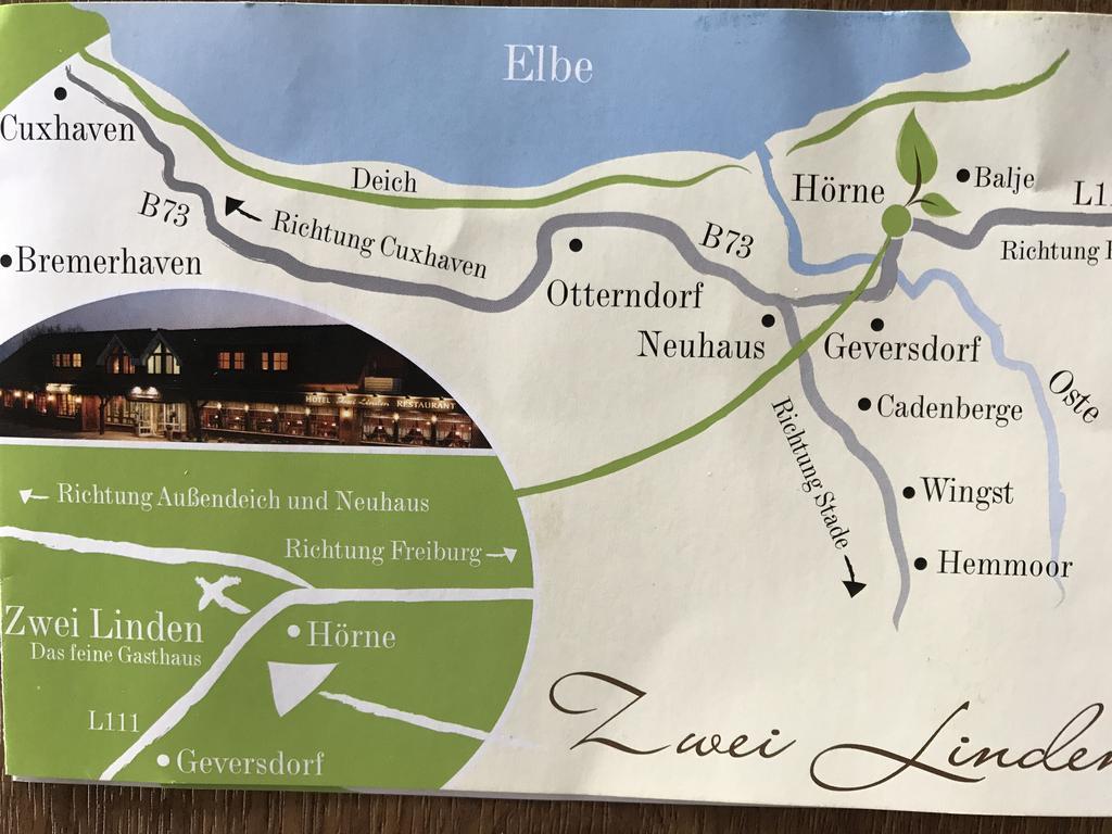 Hotel Zwei Linden - Links Der Elbe - Niedersachsen Balje Dış mekan fotoğraf